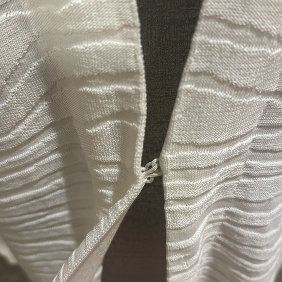 Women's Chico's Open Long Cardigan Medium Cream Animal Print - Picture 2 of 6